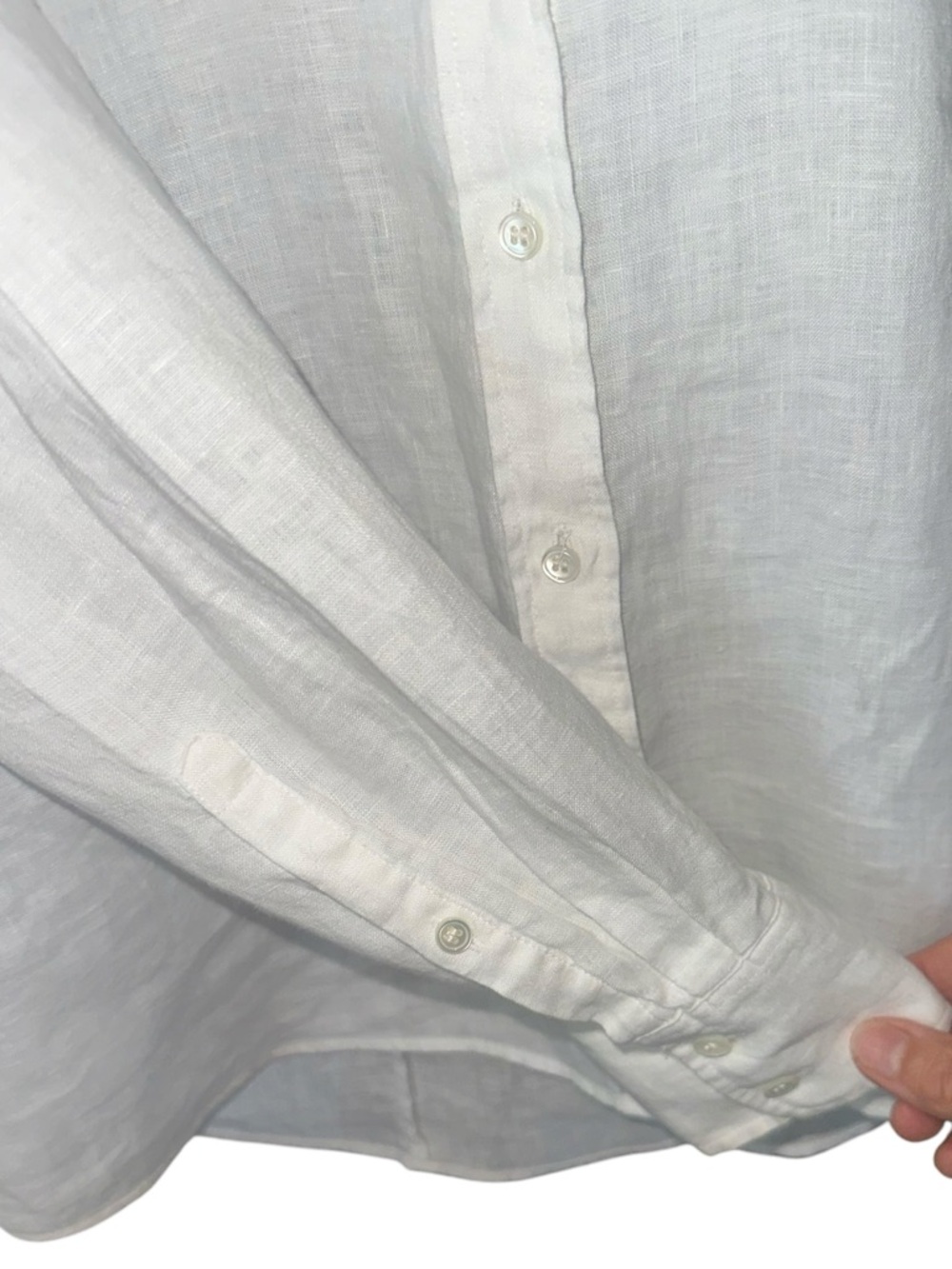 JCREW “Perfect” Shirt 100% Linen  Button Down Shirt White Women’s Size 6 - Picture 4 of 6